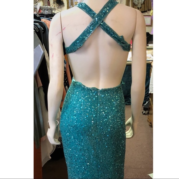 Scala Seafoam Color Gown - Picture 2 of 3